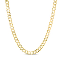 4.7mm Flat Curb Chain Necklace in Solid 14K Gold - 20&quot;