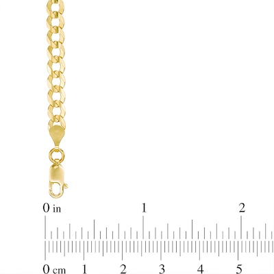 4.7mm Flat Curb Chain Necklace in Solid 14K Gold