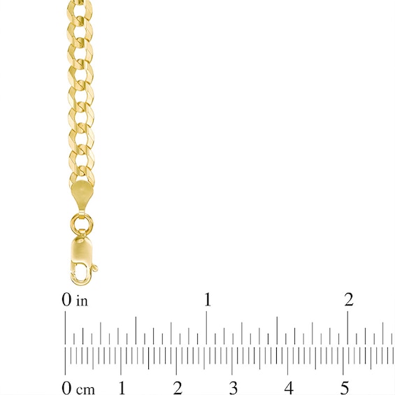 4.7mm Flat Curb Chain Necklace in Solid 14K Gold