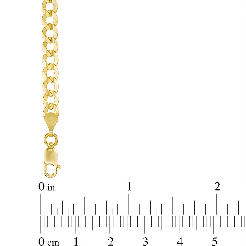 4.7mm Flat Curb Chain Necklace in Solid 14K Gold