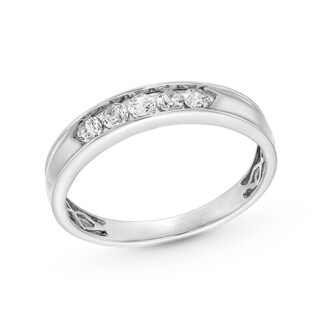 0.23 CT. T.W. Diamond Five Stone Anniversary Band in Sterling Silver