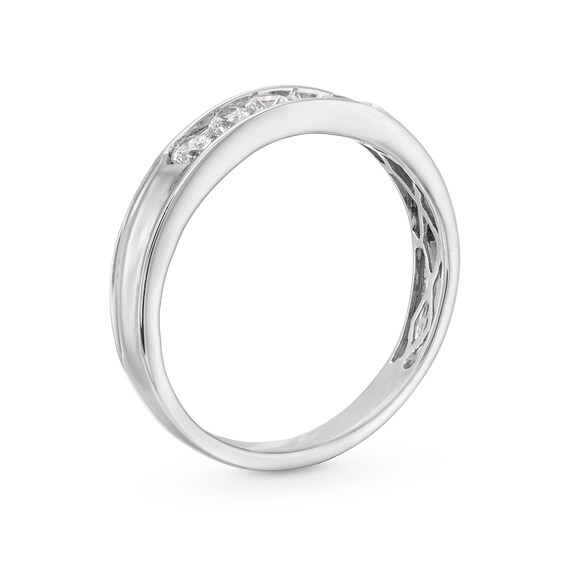 0.23 CT. T.W. Diamond Five Stone Anniversary Band in Sterling Silver