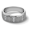 0.50 CT. T.W. Square-Cut Diamond Duo Anniversary Band in Sterling Silver