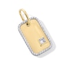 Thumbnail Image 1 of 0.75 CT. T.W. Princess-Cut Canadian Certified Diamond Frame Dog Tag Necklace Charm in 14K Gold (I/I2)