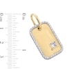 Thumbnail Image 2 of 0.75 CT. T.W. Princess-Cut Canadian Certified Diamond Frame Dog Tag Necklace Charm in 14K Gold (I/I2)