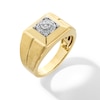 0.33 CT. T.W. Canadian Certified Diamond Frame Square-Top Ring in 14K Gold (I/I2)