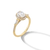 Thumbnail Image 1 of 1.50 CT. T.W. Oval Certified Lab-Created Diamond Frame Collar Engagement Ring in 14K Gold (F/VS2)