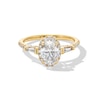 Thumbnail Image 2 of 1.50 CT. T.W. Oval Certified Lab-Created Diamond Frame Collar Engagement Ring in 14K Gold (F/VS2)