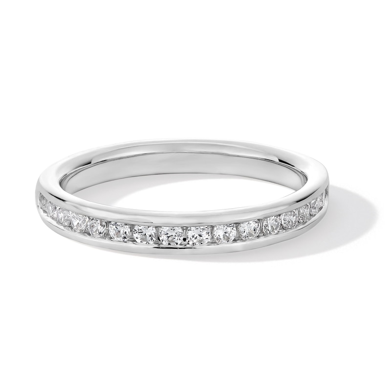 Main Image 1 of 0.30 CT. T.W. Certified Lab-Created Diamond Channel-Set Anniversary Band in 14K White Gold (F/VS2)