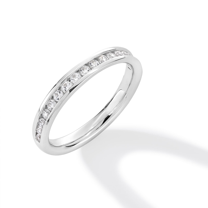 Main Image 2 of 0.30 CT. T.W. Certified Lab-Created Diamond Channel-Set Anniversary Band in 14K White Gold (F/VS2)