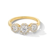 Thumbnail Image 1 of 0.50 CT. T.W. Diamond Frame Past Present Future® Engagement Ring in 10K Gold