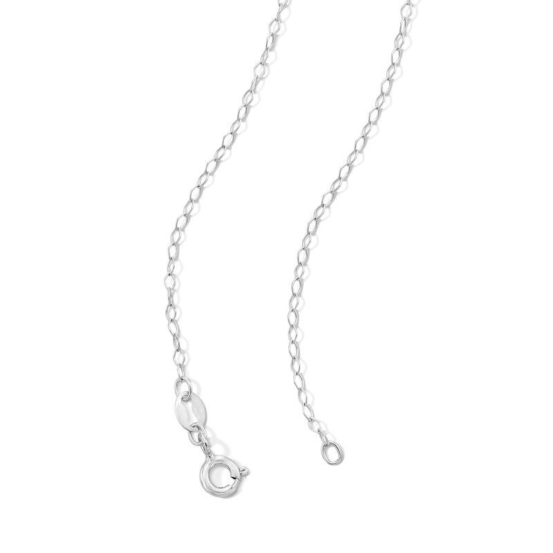 Main Image 2 of 0.23 CT. T.W. Pear-Shaped Multi-Diamond Frame Teardrop Pendant in Sterling Silver