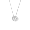 Thumbnail Image 1 of 0.23 CT. T.W. Multi-Diamond Double Frame Pendant in Sterling Silver