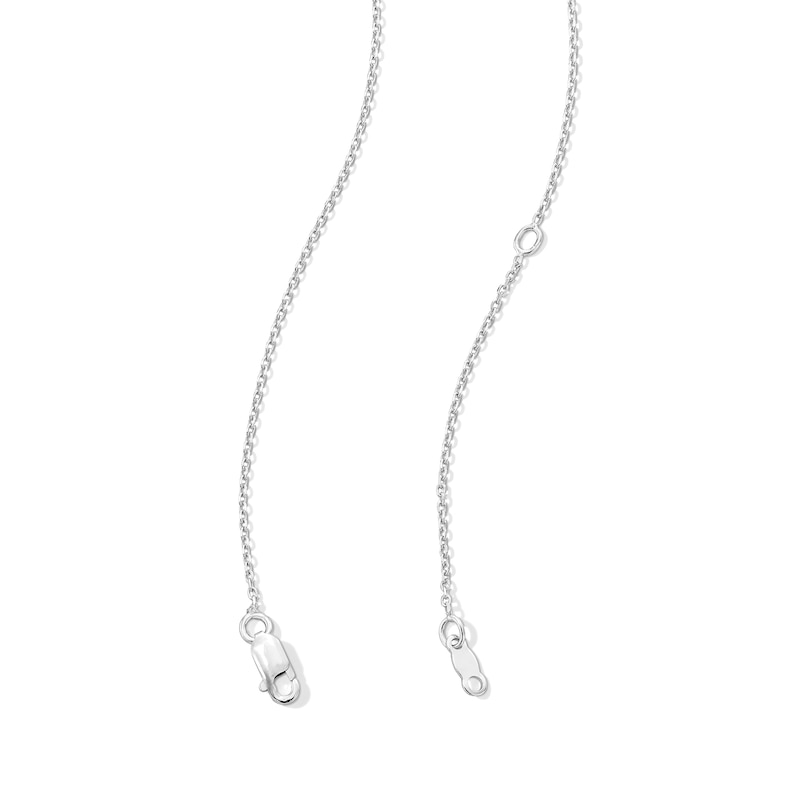 Main Image 2 of 0.23 CT. T.W. Multi-Diamond Double Frame Pendant in Sterling Silver