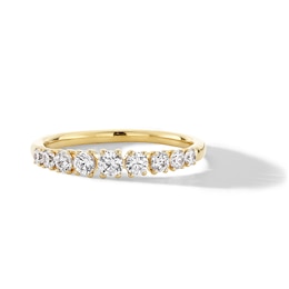 0.50 CT. T.W. Certified Lab-Created Diamond Graduated Nine Stone Anniversary Band in 14K Gold (F/VS2)