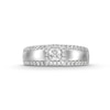 Thumbnail Image 4 of 0.75 CT. T.W. Princess-Cut Canadian Certified Diamond Cushion Frame Engagement Ring in 10K White Gold (I/I1)