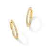 CT. T.W. Certified Lab-Created Diamond Inside-Out Hoop Earrings in Sterling Silver with 10K Gold Plate (I/SI2