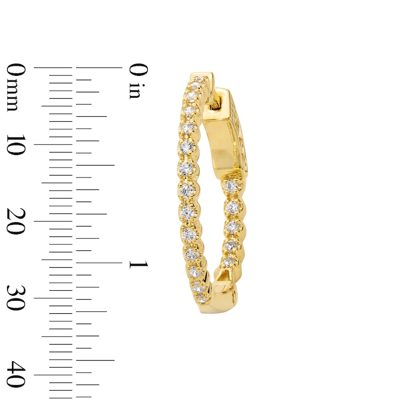 CT. T.W. Certified Lab-Created Diamond Inside-Out Hoop Earrings in Sterling Silver with 10K Gold Plate (I/SI2