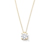 CT. Certified Lab-Created Diamond Solitaire Pendant in Sterling Silver with 10K Gold Plate (I/SI2