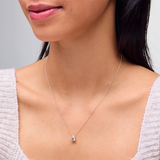 CT. Certified Lab-Created Diamond Solitaire Pendant in Sterling Silver with 10K Gold Plate (I/SI2