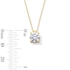 Thumbnail Image 2 of 1.00 CT. Certified Lab-Created Diamond Solitaire Pendant in Sterling Silver with 10K Gold Plate (I/SI2)