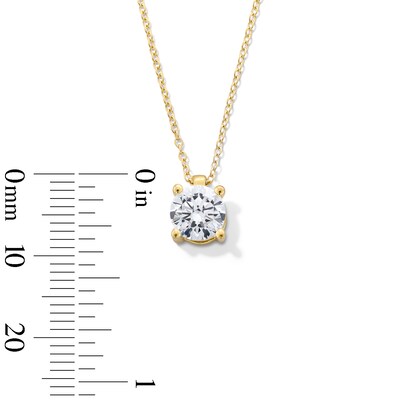 CT. Certified Lab-Created Diamond Solitaire Pendant in Sterling Silver with 10K Gold Plate (I/SI2