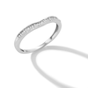 Thumbnail Image 1 of 0.15 CT. T.W. Baguette and Round Diamond Contour Anniversary Band in 10K White Gold