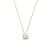 Thumbnail Image 1 of 0.50 CT. Certified Lab-Created Diamond Solitaire Pendant in Sterling Silver with 10K Gold Plate (I/SI2)