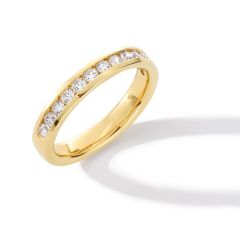 Main Image 2 of 0.50 CT. T.W. Certified Lab-Created Diamond Channel-Set Anniversary Band in 14K Gold (F/VS2)