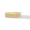 0.32 CT. T.W. Diamond Double Row Beaded Anniversary Band in 10K Gold