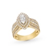 Thumbnail Image 1 of 1.69 CT. T.W. Marquise-Cut Diamond Double Frame Multi-Row Shank Engagement Ring in 14K Gold