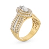 1.69 CT. T.W. Marquise-Cut Diamond Double Frame Multi-Row Shank Engagement Ring in 14K Gold