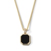 EFFY™ Collection Radiant-Cut Onyx and Diamond Accent Pendant in 14K Gold - 22”