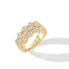 0.45 CT. T.W. Diamond Triple Row Art Deco Vintage-Style Anniversary Band in 10K Gold