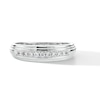 0.20 CT. T.W. Diamond Graduated Nine Stone Stepped Edge Anniversary Band in 10K White Gold