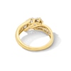 Thumbnail Image 4 of 0.50 CT. T.W. Diamond Past Present Future® Slant Bypass Shank Engagement Ring in 10K Gold