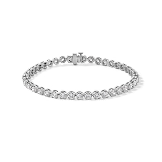 5.00 CT. T.W. Certified Lab-Created Diamond Tennis Bracelet in Sterling Silver (F/SI2)