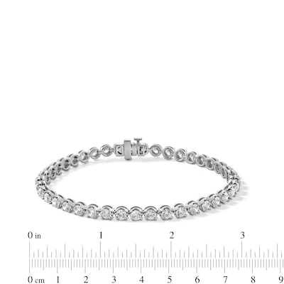 5.00 CT. T.W. Certified Lab-Created Diamond Tennis Bracelet in Sterling Silver (F/SI2)