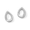 0.10 CT. T.W. Diamond Open Teardrop Stud Earrings in Sterling Silver