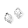 Thumbnail Image 1 of 0.10 CT. T.W. Diamond Twist Rhombus Stud Earrings in Sterling Silver