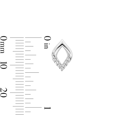 0.10 CT. T.W. Diamond Twist Rhombus Stud Earrings in Sterling Silver