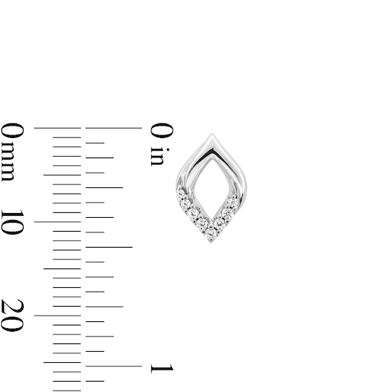 0.10 CT. T.W. Diamond Twist Rhombus Stud Earrings in Sterling Silver