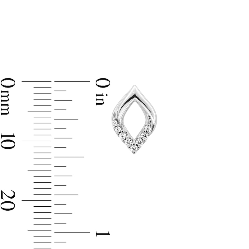 0.10 CT. T.W. Diamond Twist Rhombus Stud Earrings in Sterling Silver