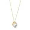 Thumbnail Image 1 of 0.05 CT. T.W. Diamond Twist Rhombus Pendant in Sterling Silver with 10K Gold Plate