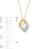 Thumbnail Image 4 of 0.05 CT. T.W. Diamond Twist Rhombus Pendant in Sterling Silver with 10K Gold Plate