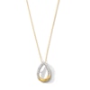 Thumbnail Image 1 of 0.05 CT. T.W. Diamond Twist Teardrop Pendant in Sterling Silver with 10K Gold Plate