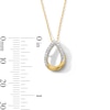 Thumbnail Image 4 of 0.05 CT. T.W. Diamond Twist Teardrop Pendant in Sterling Silver with 10K Gold Plate