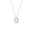 Thumbnail Image 1 of 0.05 CT. T.W. Diamond Open Teardrop Pendant in Sterling Silver