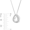 Thumbnail Image 4 of 0.05 CT. T.W. Diamond Open Teardrop Pendant in Sterling Silver