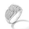 Thumbnail Image 3 of 0.70 CT. T.W. Diamond Multi-Row Bypass Ring in Sterling Silver